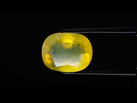 Натуральный желтый Опал овал 14.6x11.6мм 7.11ct видео