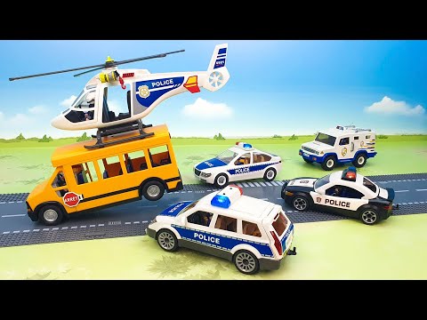 Полицейская машина Школьный автобус Грузовик - самые новые игрушечные видео.