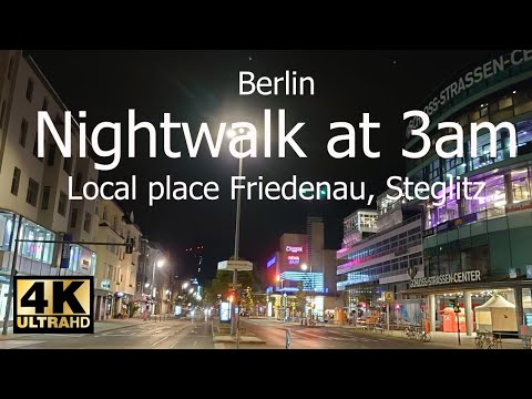 City Walk BERLIN - Local place walking at 3am - Schöneberg - Friedenau - Steglitz