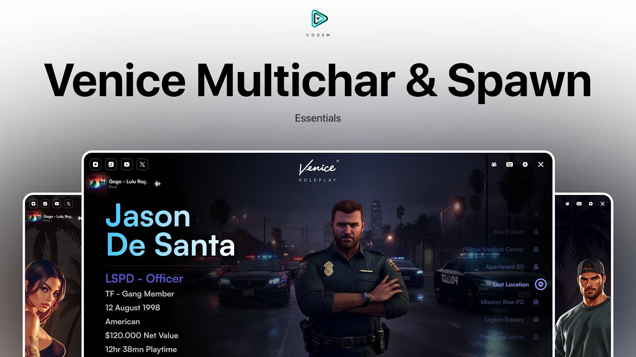 CodeM Venice Multichar & Spawn - Advanced Multicharacter ESX QB thumbnail 12