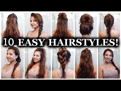 10 QUICK & EASY EVERY DAY HAIRSTYLES TUTORIALS for Back To School, Work, College, Office