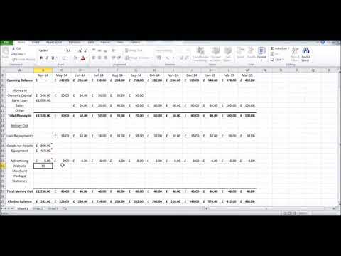 How to Create a Cash Flow Forecast using Microsoft Excel   Basic Cashflow Forecast