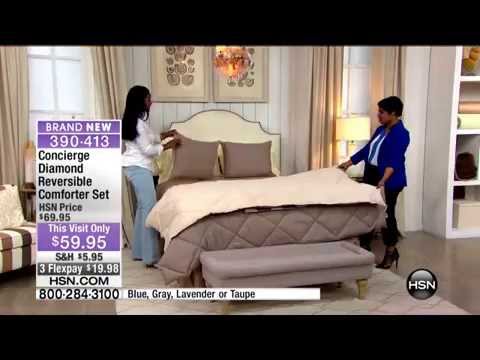 Concierge Collection Diamond Reversible Comforter Set 3 7 15 Marlo