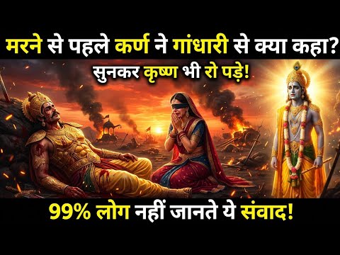 What Karna said to Gandhari before he died... hearing which even Shri Krishna was brought to tear...