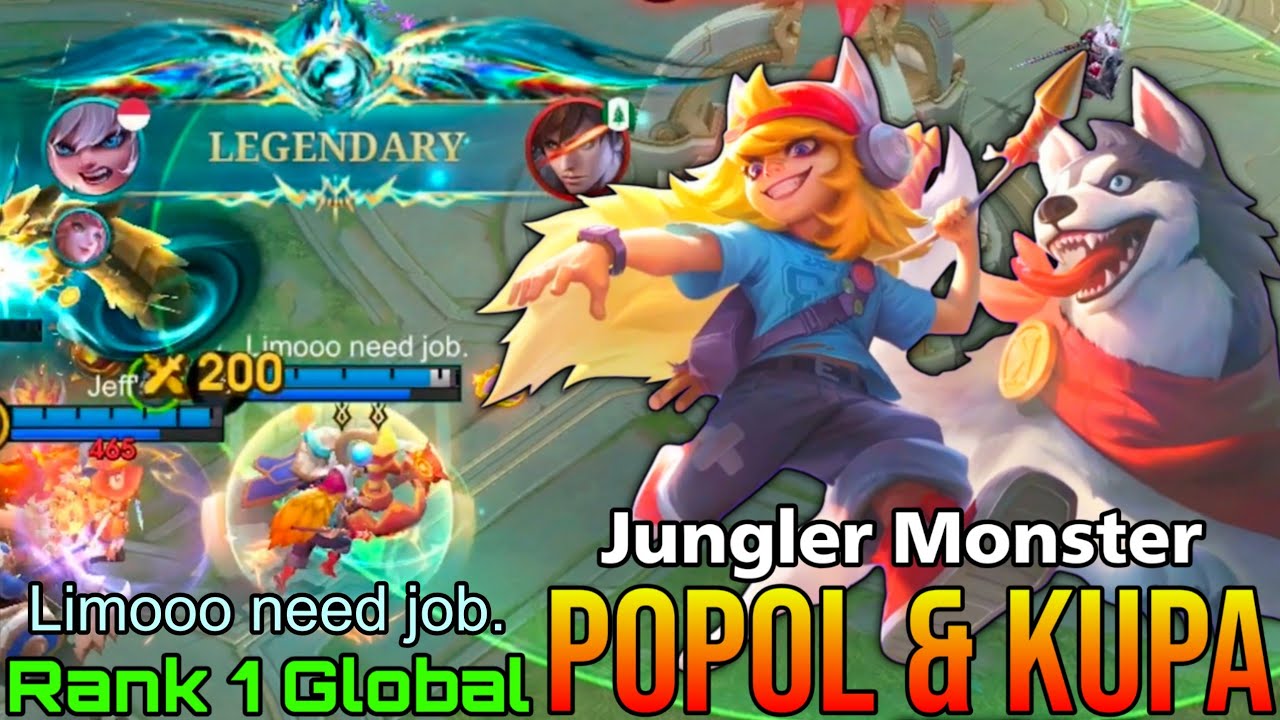 Jungler Monster Popol & Kupa HyperCarry - Top 1 Global Popol & Kupa by Limooo need job. - MLBB 