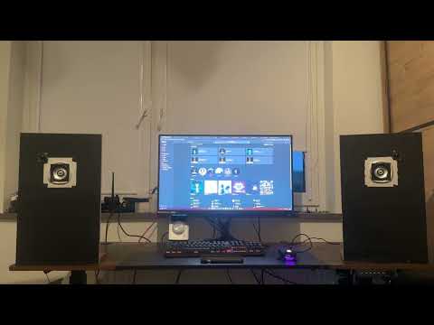 Logitech z5500 satellites made into open baffle desktop speakers