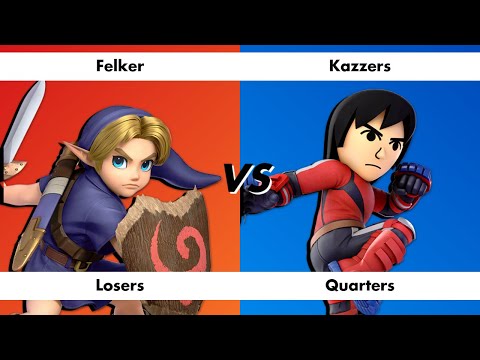 AT Gaming Night S5#8 - Losers Quarters - Felker (Young Link) vs Kazzers (Mii Brawler)