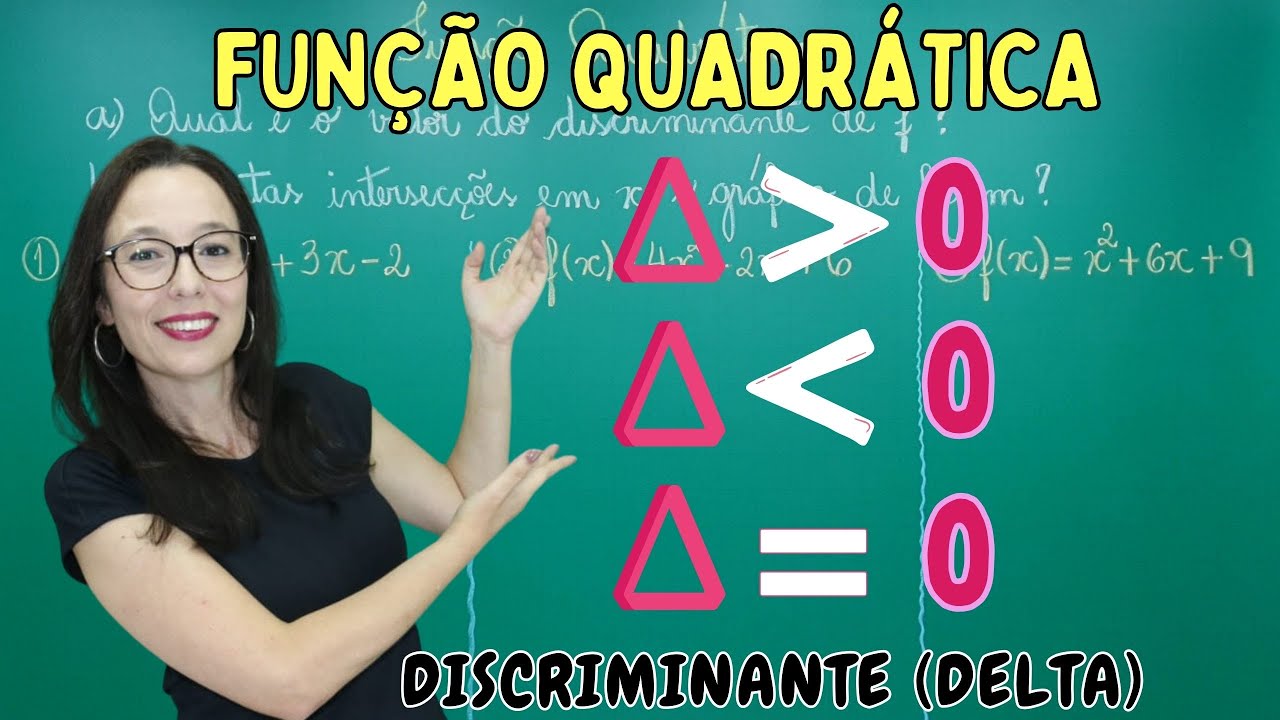 FUNÇÃO QUADRÁTICA - RELAÇÃO DISCRIMINANTE E RAÍZES DA FUNÇÃO Professora Angela Matemática