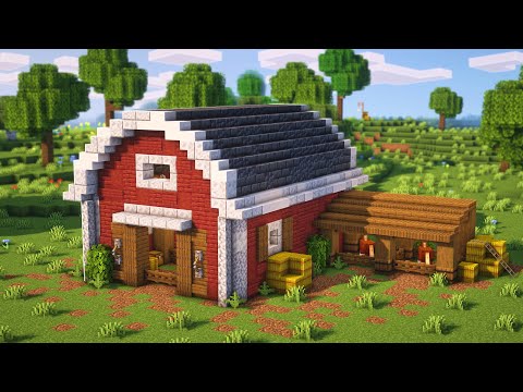 Minecraft | How to build a Barn for Animals | Tutorial