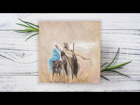 Mary and Joseph Painting / Christmas Scene Acrylic Painting Tutorial