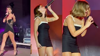 Maren Morris NSFW Wardrobe Malfunction Upskirts In Her Black Mini Dress (Jul. 6, 2025)