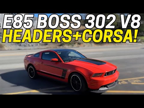 2012 Ford Mustang Boss 302 Exhaust Sound w/ E85 Tune, Headers & Corsa Sport Mufflers!