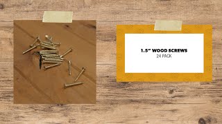 Door Hinge Wood Screws - #9 x 1-1/2" Inch - Polished Brass