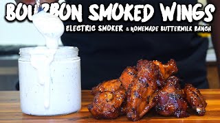 Bourbon Smoked Wings in an Electric Smoker  (Masterbuilt Smoker Recipe)