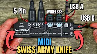 Video thumbnail for PORTABLE & COMPACT MIDI Interface w/Wireless  - H4MIDI WC by CME Pro by Scott Uhl