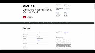 Vanguard Federal Money Market Fund VMFXX 5.30% Yield