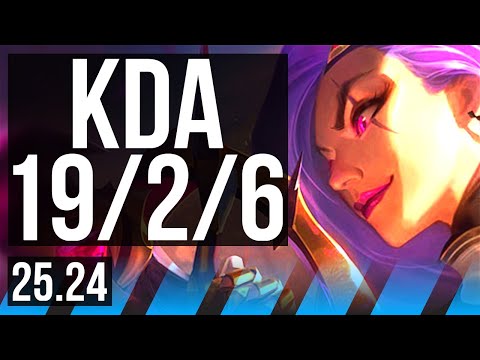 KATARINA vs ZED (MID) | 19/2/6 | EUW Grandmaster | 25.24