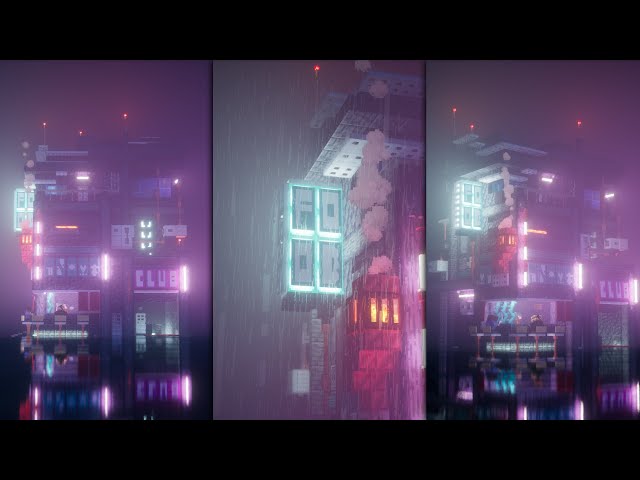 1 Chunk | Cyberpunk Building [DOWNLOAD] [FURNISHED] Minecraft Map