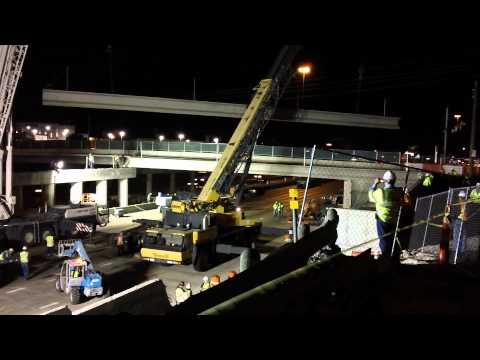 Montfort Bridge beam Installation