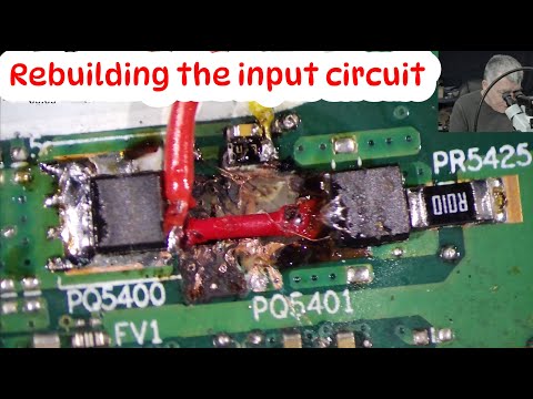 Lenovo 15 G2 no power - Burned board layers and carbonized mosfet - bypassing board burned patches