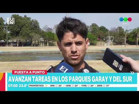 Avanza la puesta en valor de los piletones de los parques Garay y del Sur