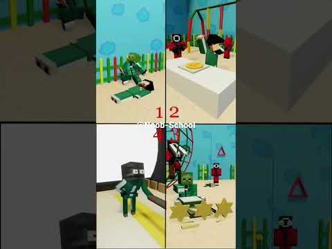 Ayush gaming 720 - Which best shots you like squid Game Monster school | Minecraft Animation #shorts