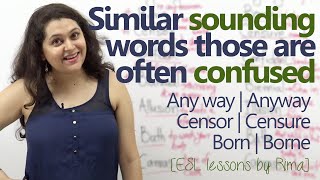 Similar sounding words that often confuse you - English lesson (ESL)