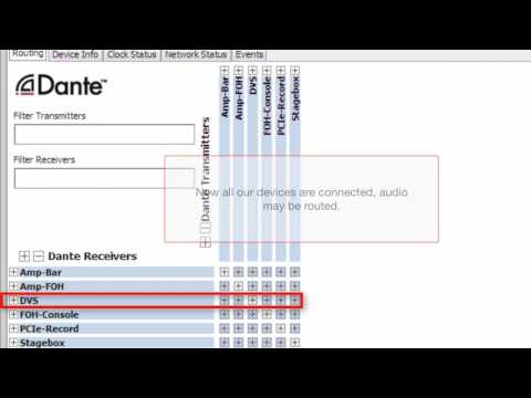 01   Dante Controller 101   Basic Routing in Dante Controller