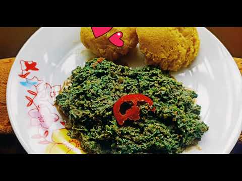 Zambian Traditional Food Chibwabwa Yakusashila (PumpkinLeaveswith Peanut Butter)Delicious|Nutritious