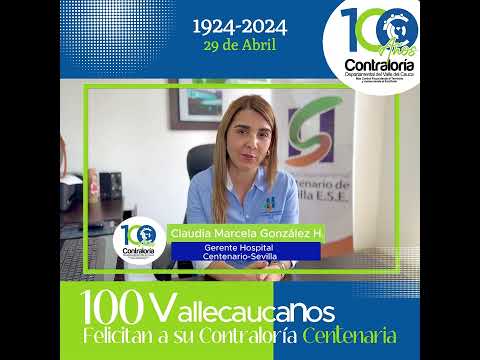 Dra. Claudia Marcela Gonzalez H. felicita a la Contraloría Valle por sus #100añosdehistoria