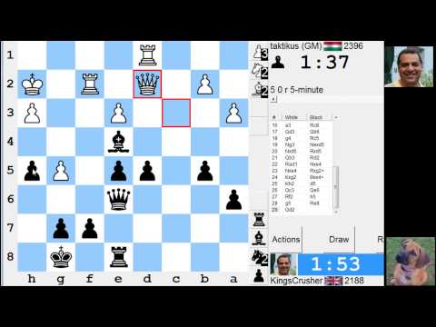 LIVE Blitz (Speed) #2530 Chess Game: Black vs GM Zoltán Medvegy, Hungary aka taktikus (2396)
