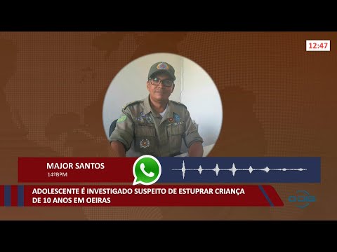 Adolescente é investigado suspeito de estuprar criança de 10 anos em Oeiras 18 11 2021