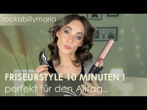 PERFEKT für den ALLTAG - Locken in 10 Minuten - Alltags-Haar-Routine | rockabillymaria