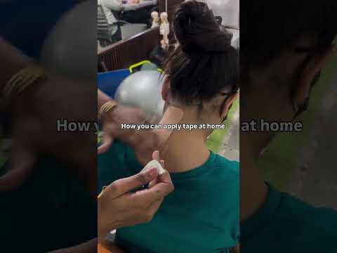 🏥 घर पर Kinesiology Tape कैसे लगाएं? | Neck Pain Relief 🤕 | Physio Tape Guide #shorts