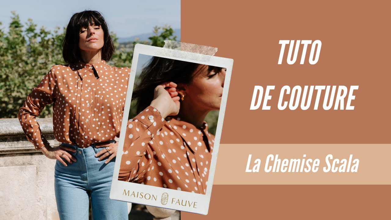 Patron couture chemisier Scala  / PDF (A4, A3, A0, US Letter) - Cadres, Calques par Taille, Vidéoprojection