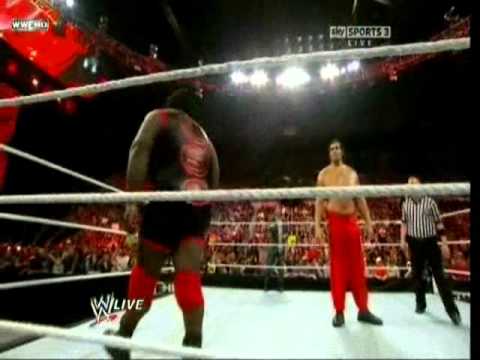 Dance of The Great Khali & Mark Henry vs The Usos Raw 01/31/11