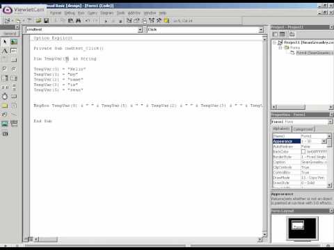 Visual Basic (VB) Tutorial - 5.2 - Arrays [TutorialGenius.com]