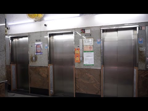 Original 1969 Mitsubishi slow traction elevators @ Bell House A, Hong Kong