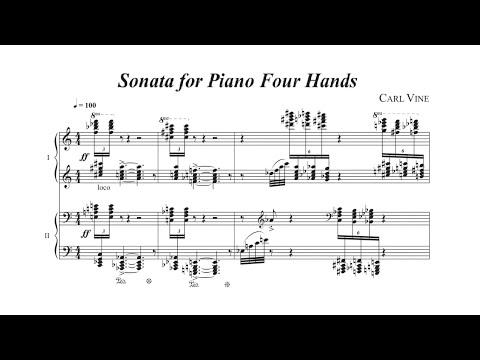 Carl Vine - Sonata for Piano 4-Hands [with score]
