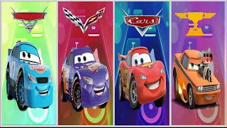 McQueen team. Cars Team Jackson Storm Lightning McQueen Cruz Ramirez Miss Fritter Tiles Hop EDM Rush