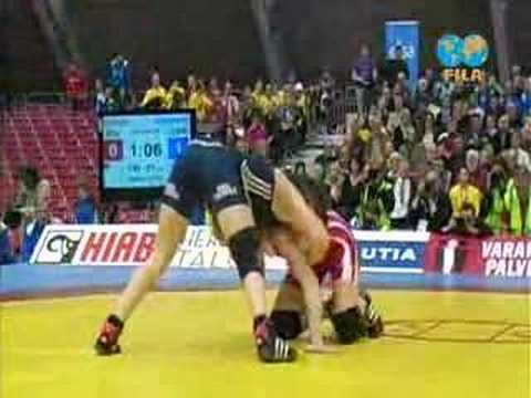 51kg EM08 Tina Ylinen  (FIN)-Brigitte Wagner GER