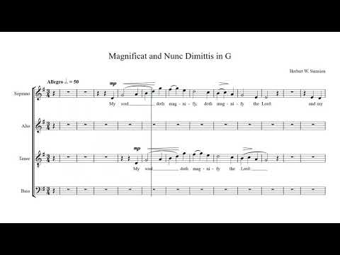 Magnificat and Nunc Dimittis in G by Herbert Sumsion - alto