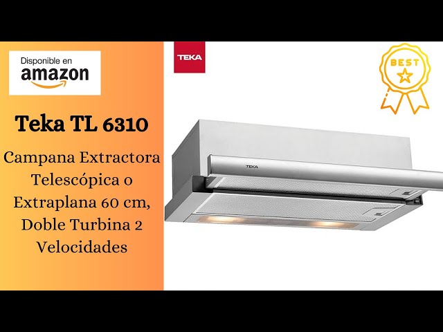Vídeo relacionado con TEKA Campana Extractora Telescópica de 60 cm, Doble Turbina, 2 Velocidades, Acero Inoxidable, Instalación Recirculación, Modelo TL 6310