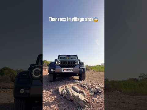 thar roxx in village area😱gav leke aagye iss monster👿🥵ko #mahaindrathar #thar #rsr82 #shorts