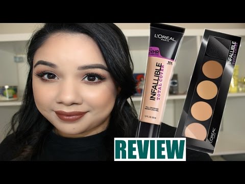 NEW L'oreal Infallible Total Cover Foundation + Concealer Palette | Review + Demo Video