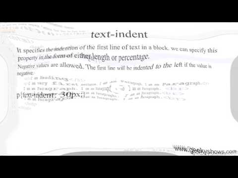 How to indent text in CSS Hindi