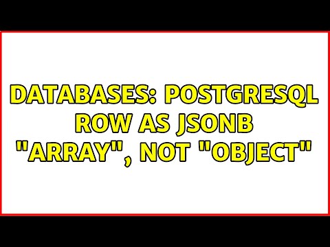 Databases Postgresql Row As Jsonb Array Not Object