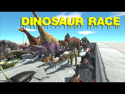 🦖🦖Dinosaur Race 7 all units race 🦖🦖 - Animal Revolt Battle Simulator