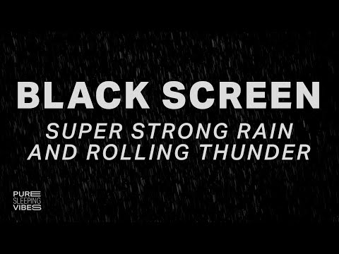 Fall Asleep Fast to Super Strong Rain and Rolling Thunder - Black Screen | Sleep Sounds - In Heaven