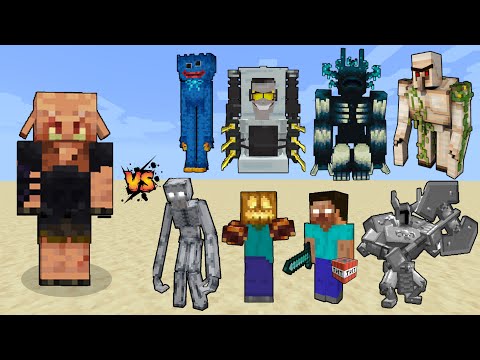 Mad Piglin Hater vs Minecraft Bosses - Minecraft Boss Battle